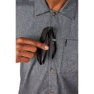 686 Canopy Woven Shirt Heather Charcoal Button Up