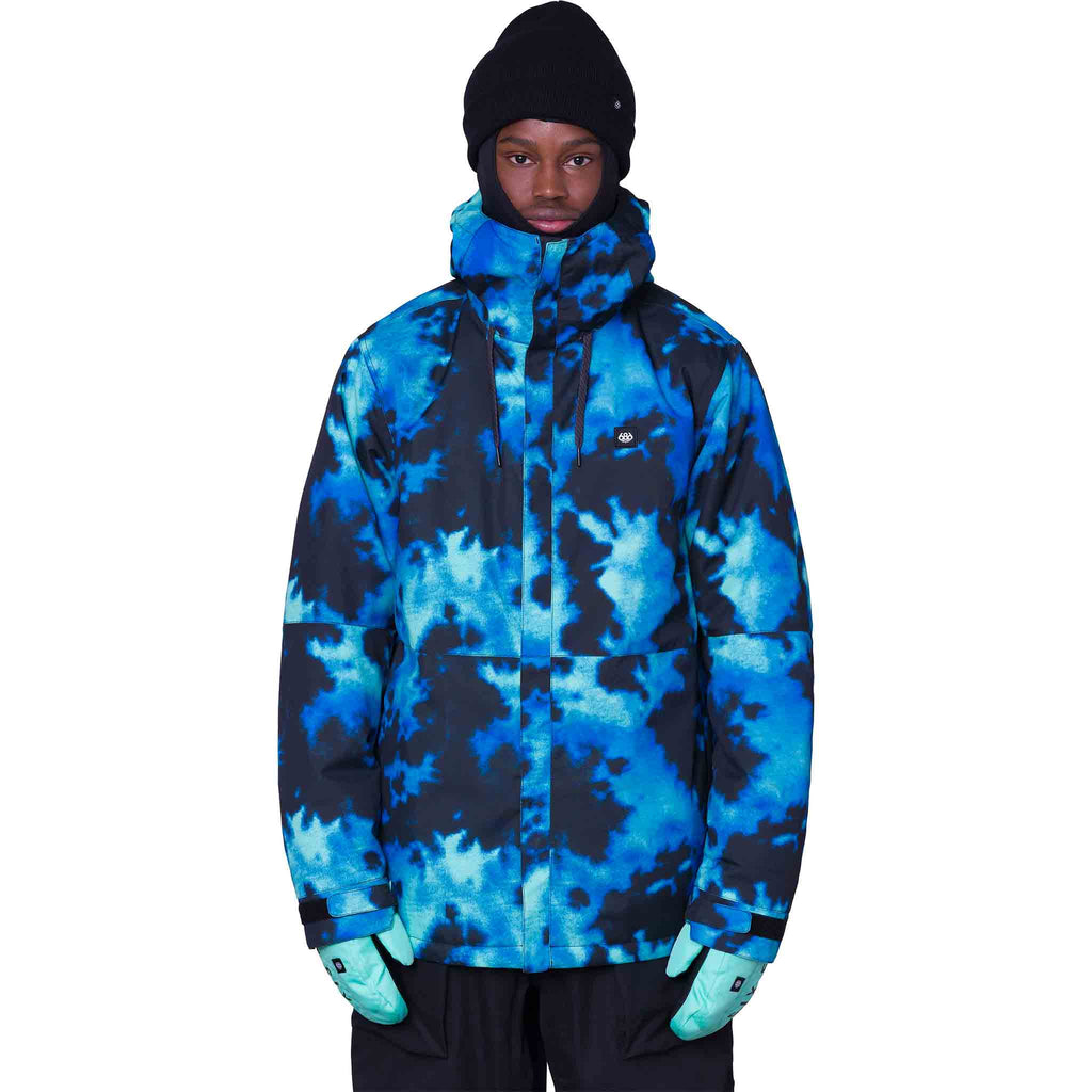 686 Foundation Insulated Jacket Blue Slush Nebula Mens Snowboard Coat