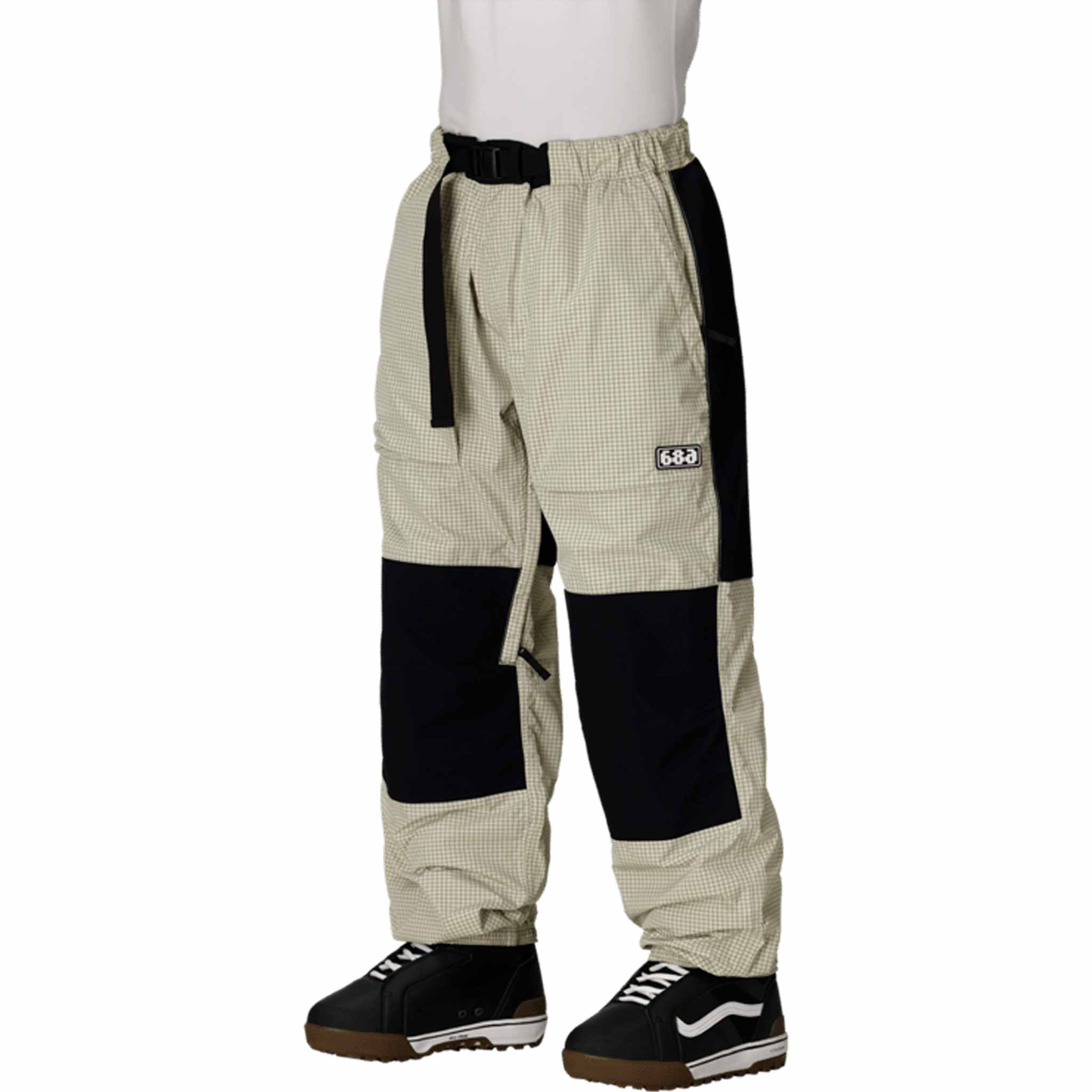 686 Ghost 2.5L Pant Limestone Grid 2026 Mens Snowboard Pants