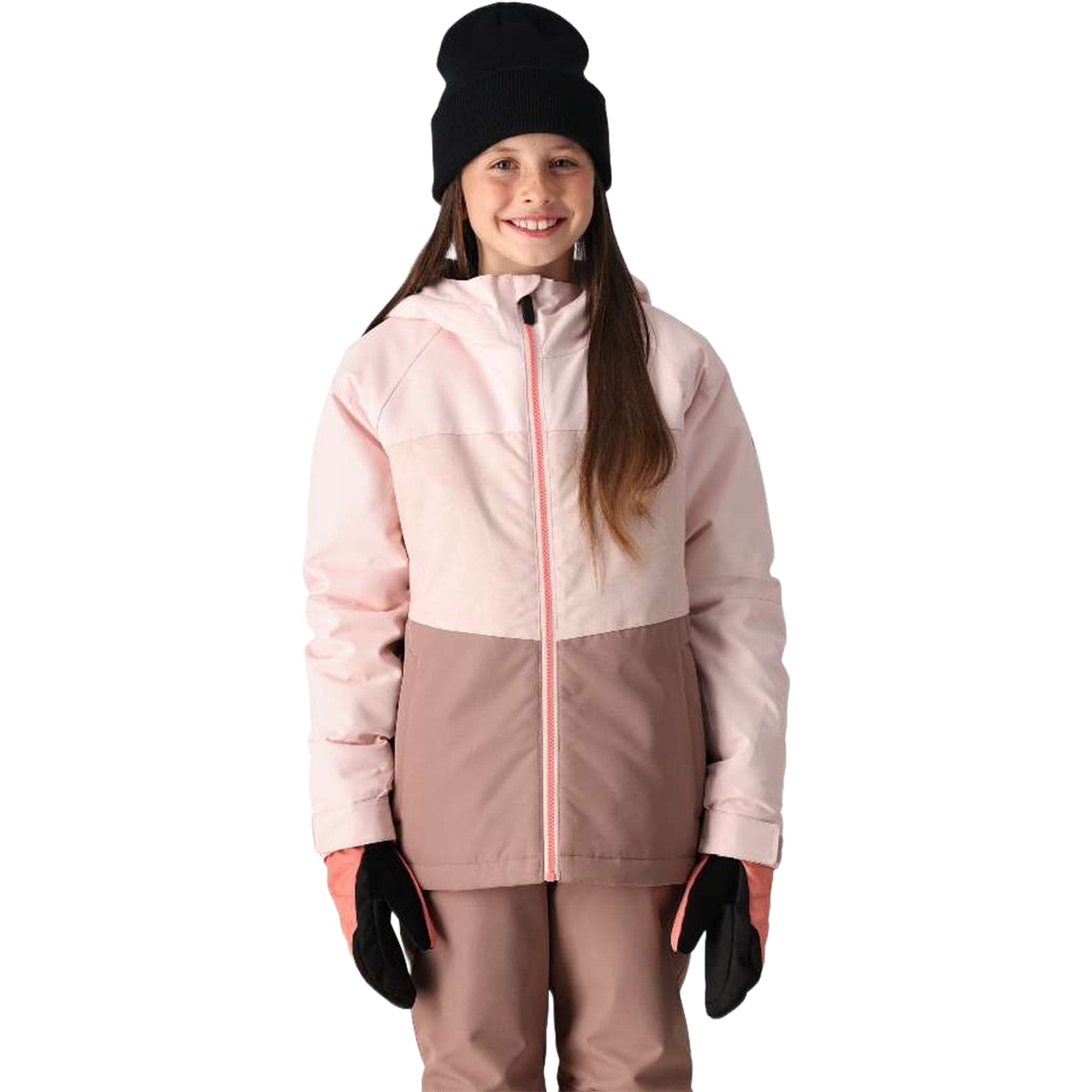 686 Girls' Athena Insulated Jacket Pink Pearl Colourblock Youth Jackets