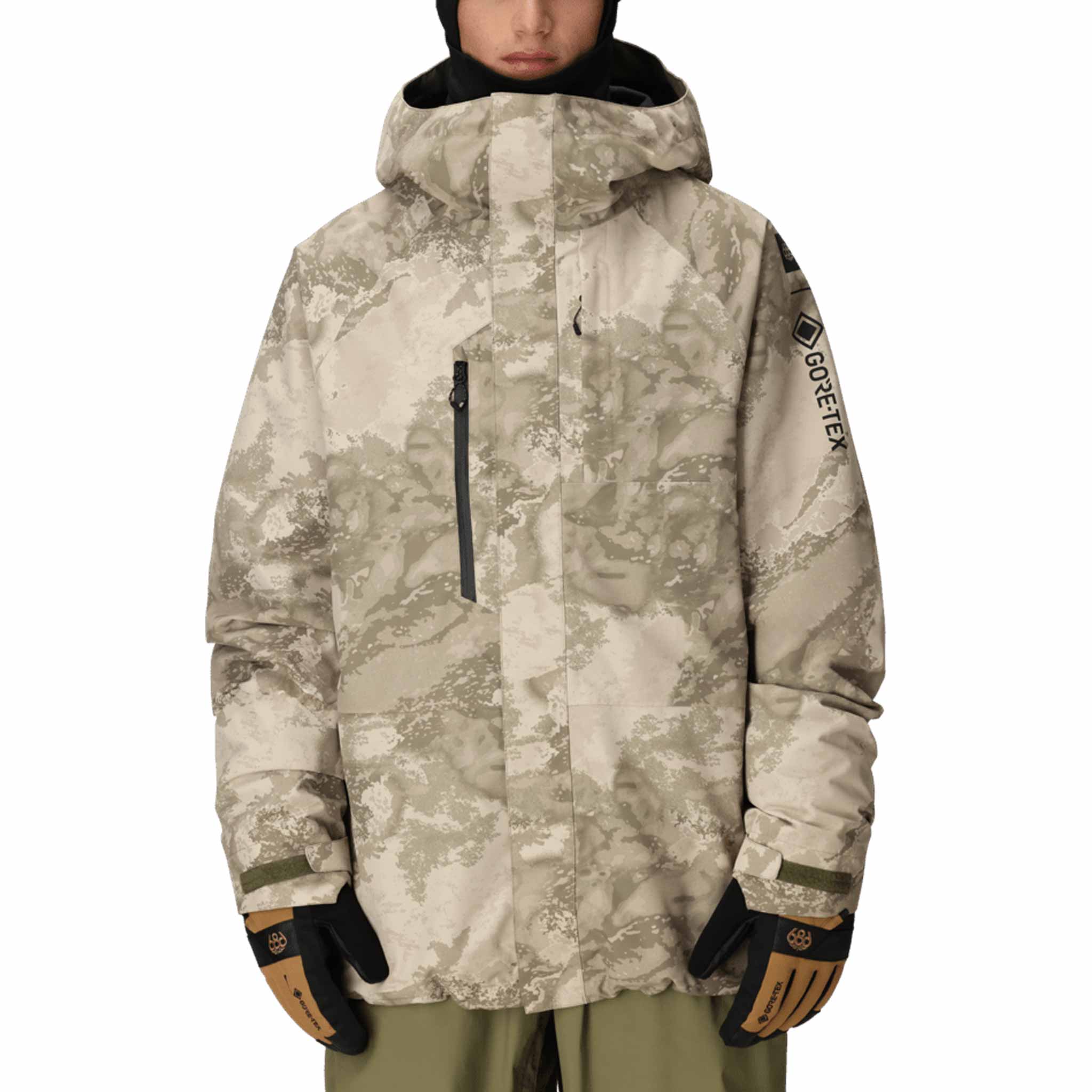 686 Gore-Tex Core Shell Jacket Limestone Hemisphere Print 2026 Mens Snowboard Coat