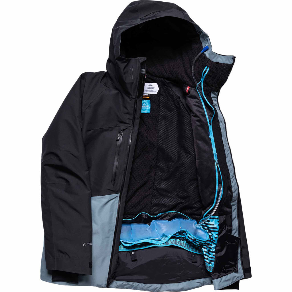 686 Hydrastash Reserve Insulated Jacket Black Colour Block Mens Snowboard Coat