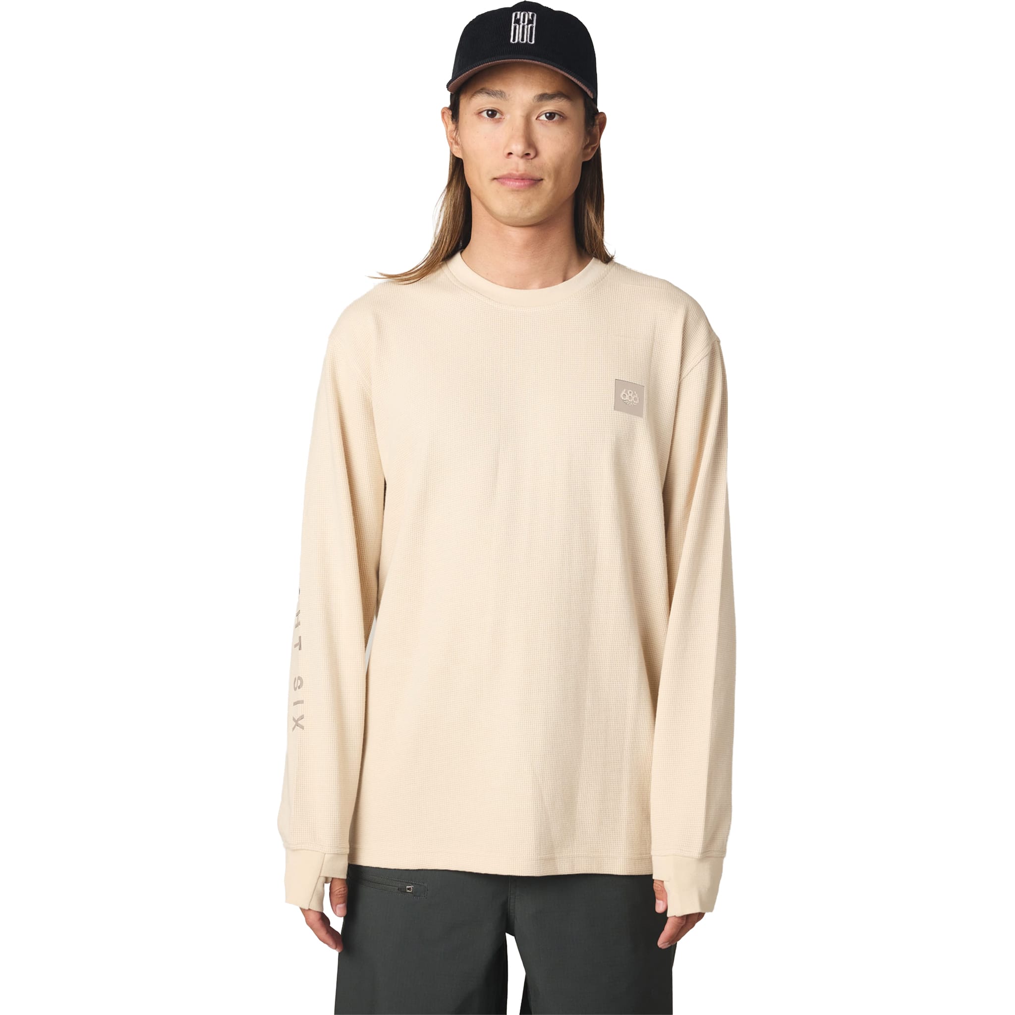 686 Let's Chill Waffle LS Crew Limestone Mens Thermal