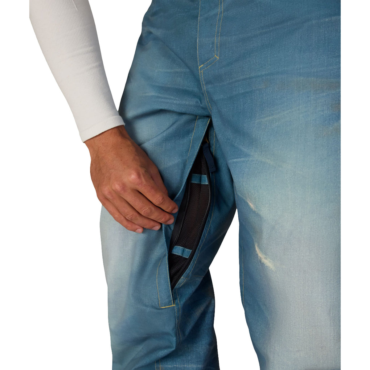 686 Men's Deconstructed Denim Insulated Pant Indigo Denim 2027 Mens Snowboard Pants