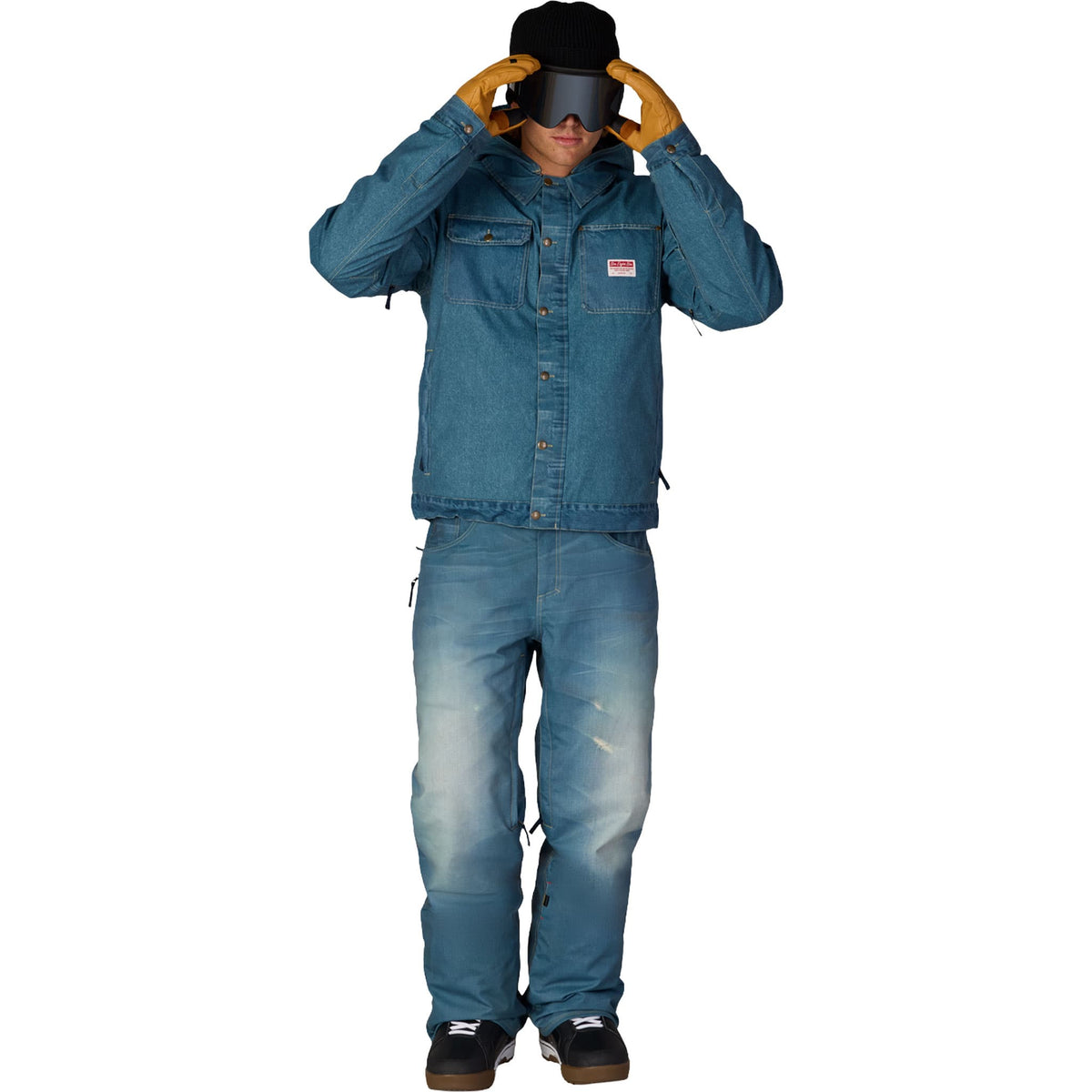 686 Men's Deconstructed Denim Insulated Pant Indigo Denim 2027 Mens Snowboard Pants