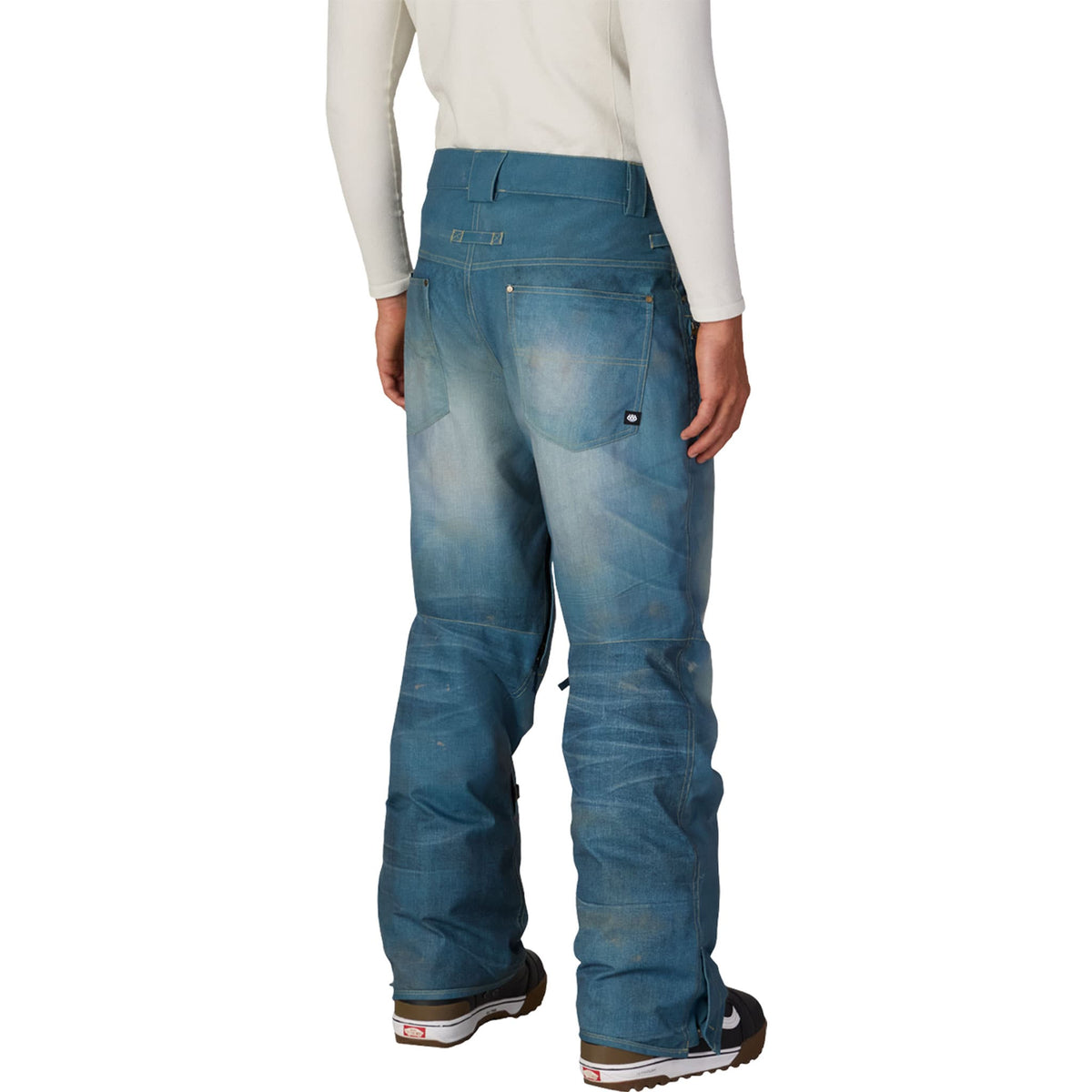 686 Men's Deconstructed Denim Insulated Pant Indigo Denim 2027 Mens Snowboard Pants