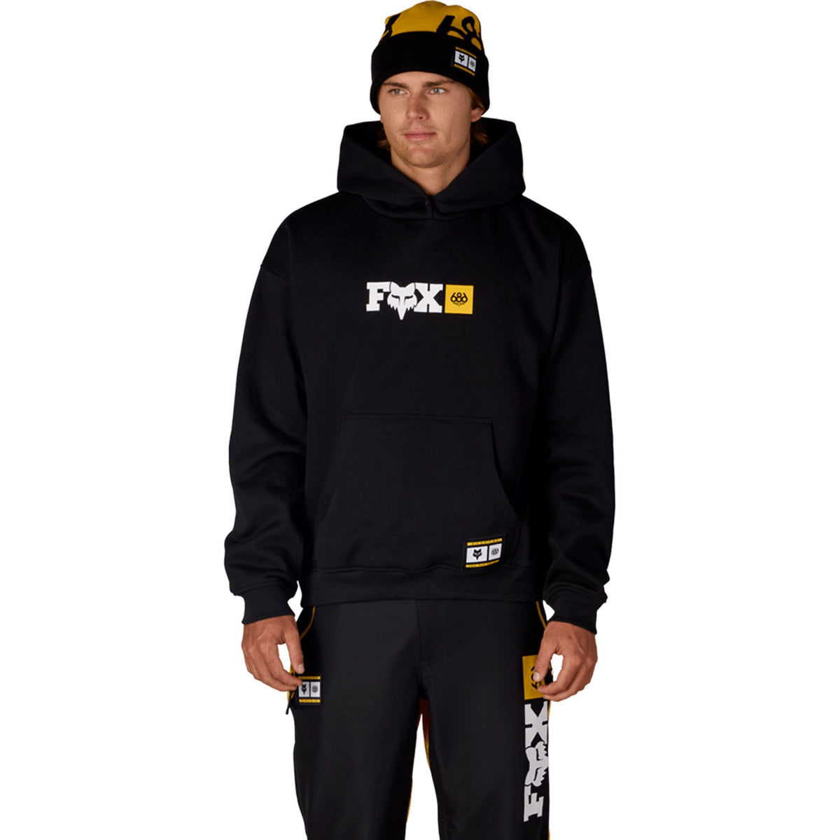 686 Men's Fox Racing Premium Heavyweight Pullover Hoody Fox Black 2027 Sweatshirts