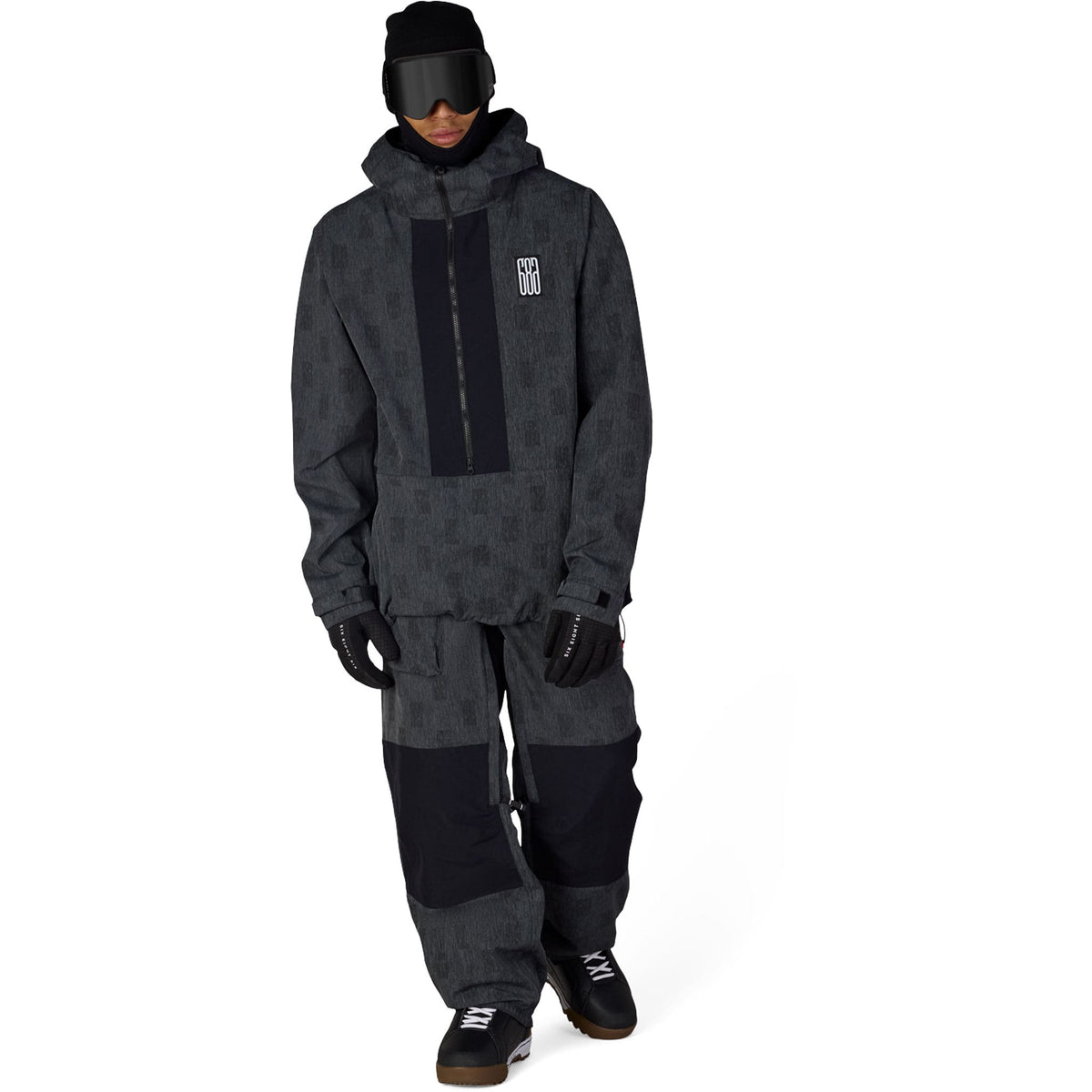 686 Men's Ghost 2.5L Anorak Black Denim 2027 Mens Snowboard Jackets