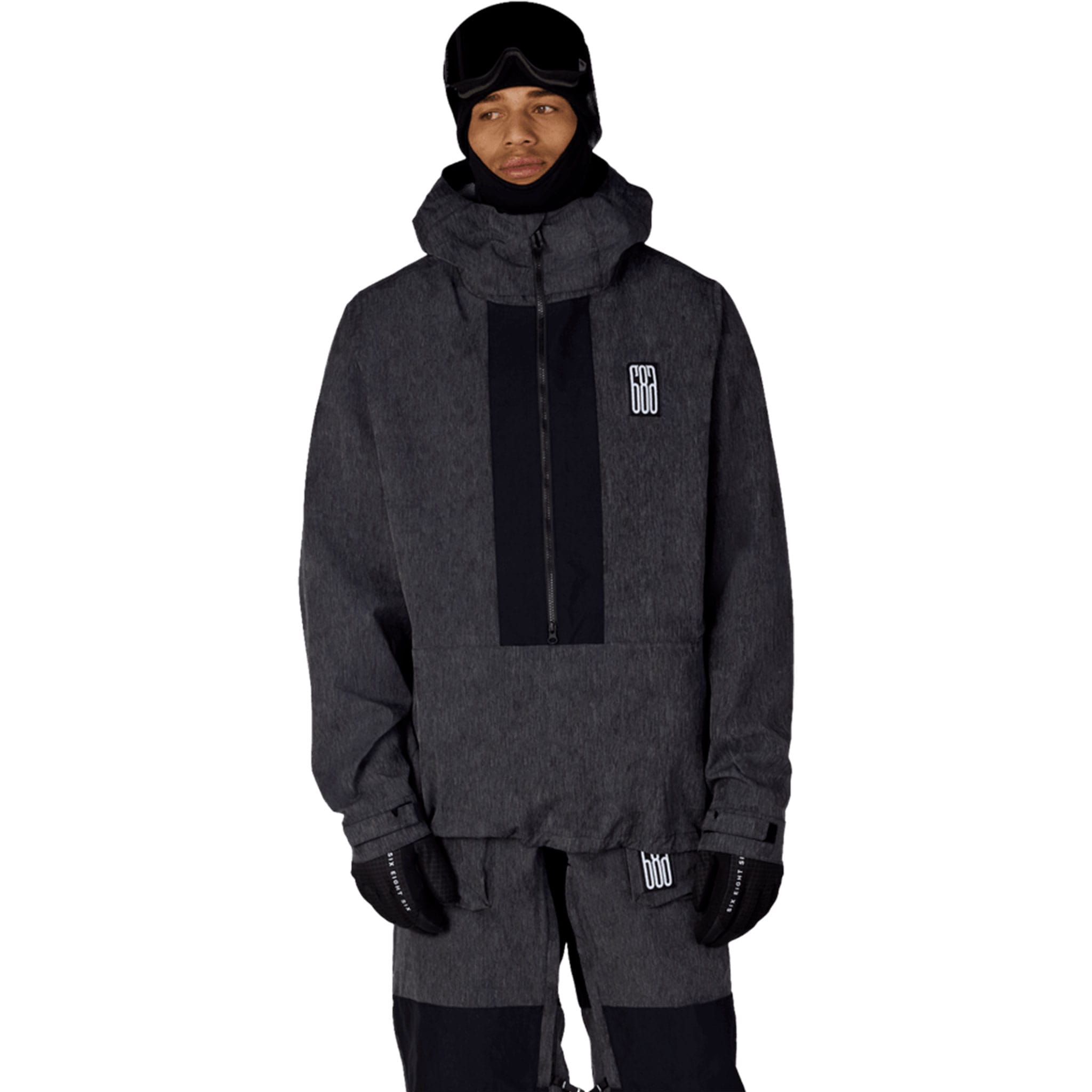 686 Men's Ghost 2.5L Anorak Black Denim 2027 - Sanction Skate And Snow
