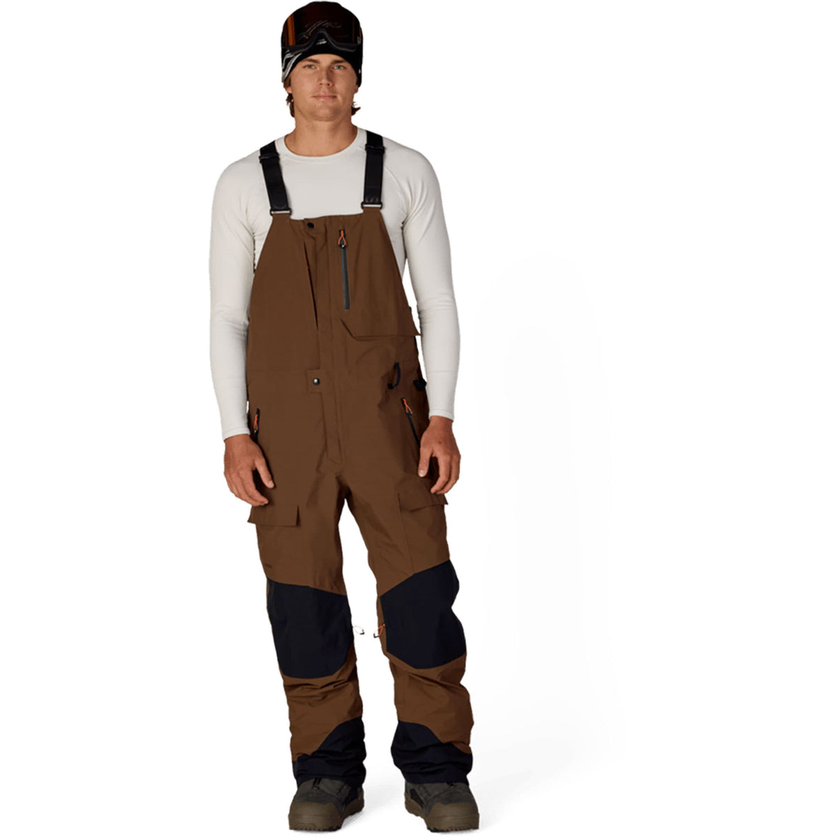 686 Men's Gore-Tex Dispatch Shell Bib Dark Earth 2027 Mens Snowboard Pants