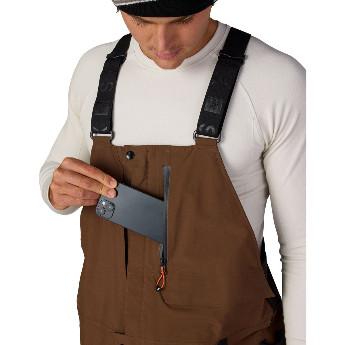 686 Men's Gore-Tex Dispatch Shell Bib Dark Earth 2027 Mens Snowboard Pants