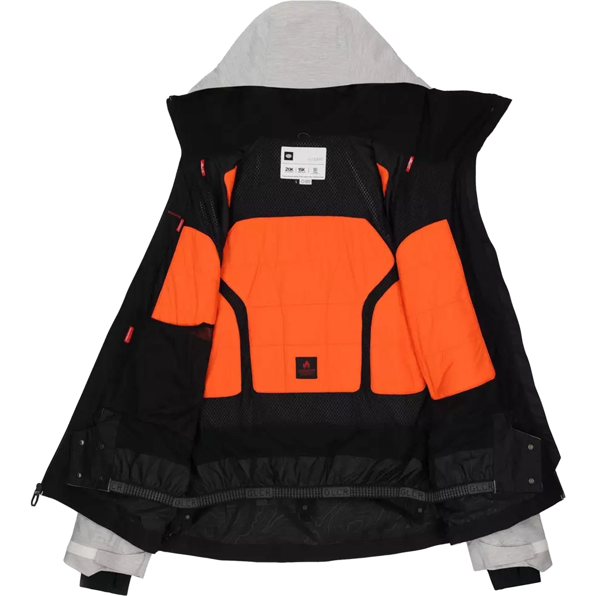 686 Men's Hydra Thermagraph Jacket White Heather Mens Snowboard Coat