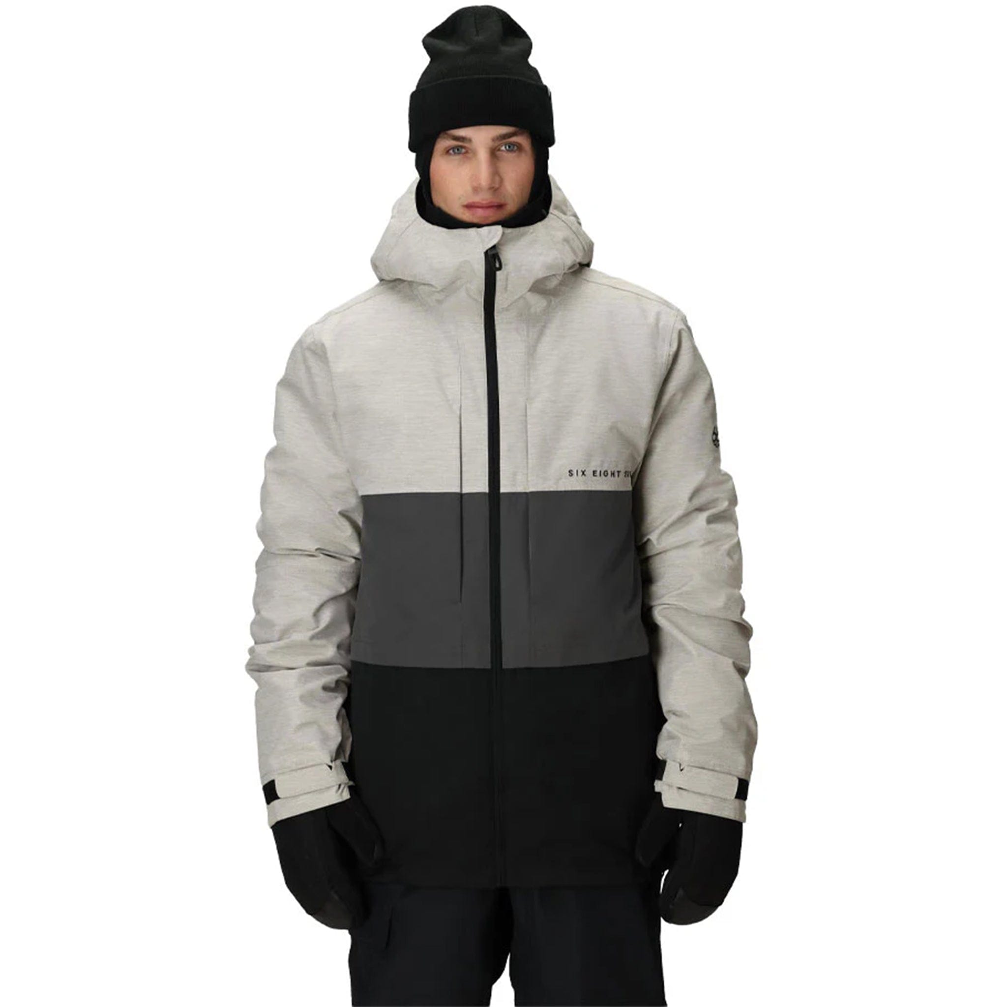 686 Men's Smarty 3-in-1 Form Jacket 2026 White Heather Colourblock Mens Snowboard Jackets
