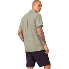 686 Nomad Perforated Button Down Shirt Fatigue Green Marble Button Up