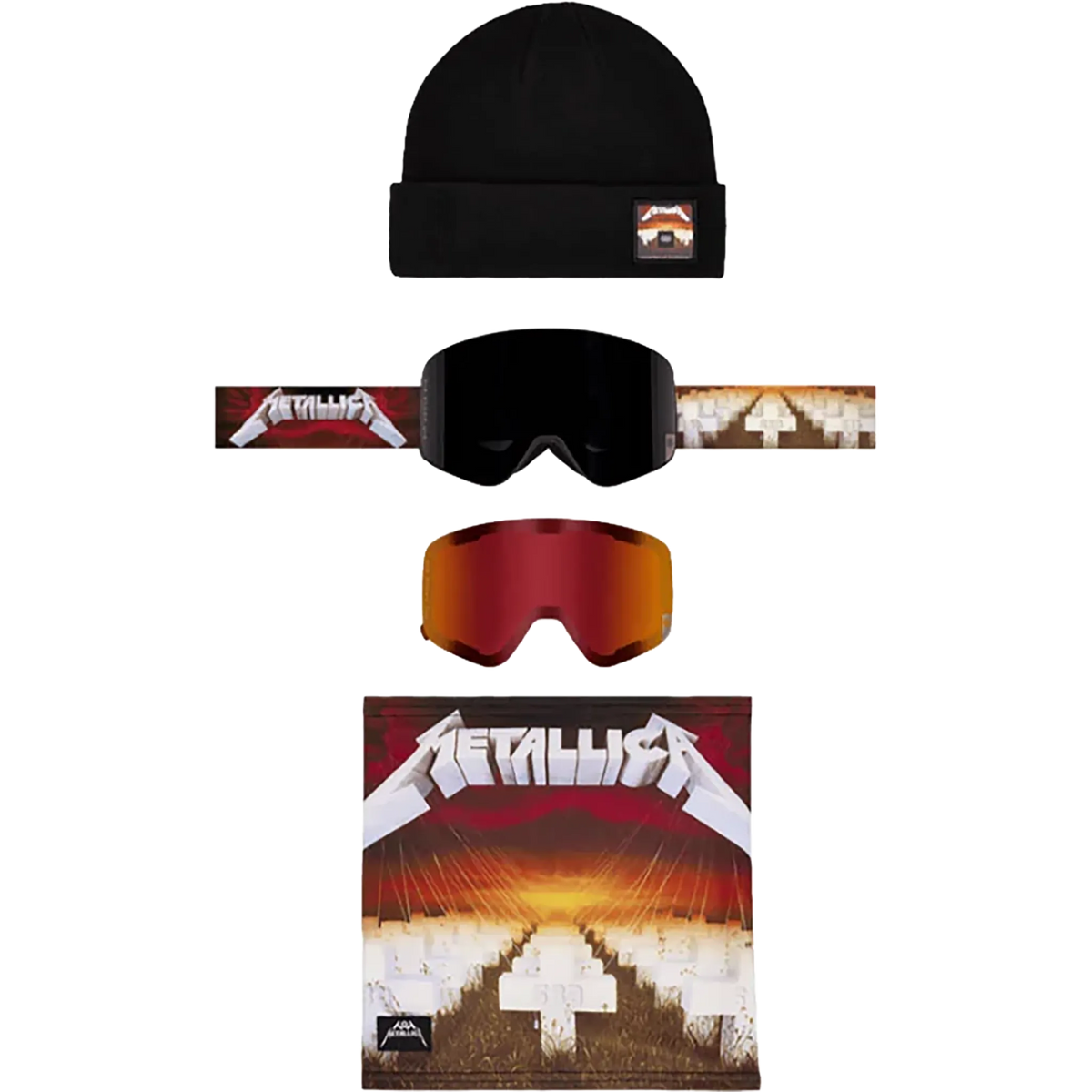 686 Smarty Magnetic Goggle Pack Metallica Solar Mirror Black 2027 Goggles