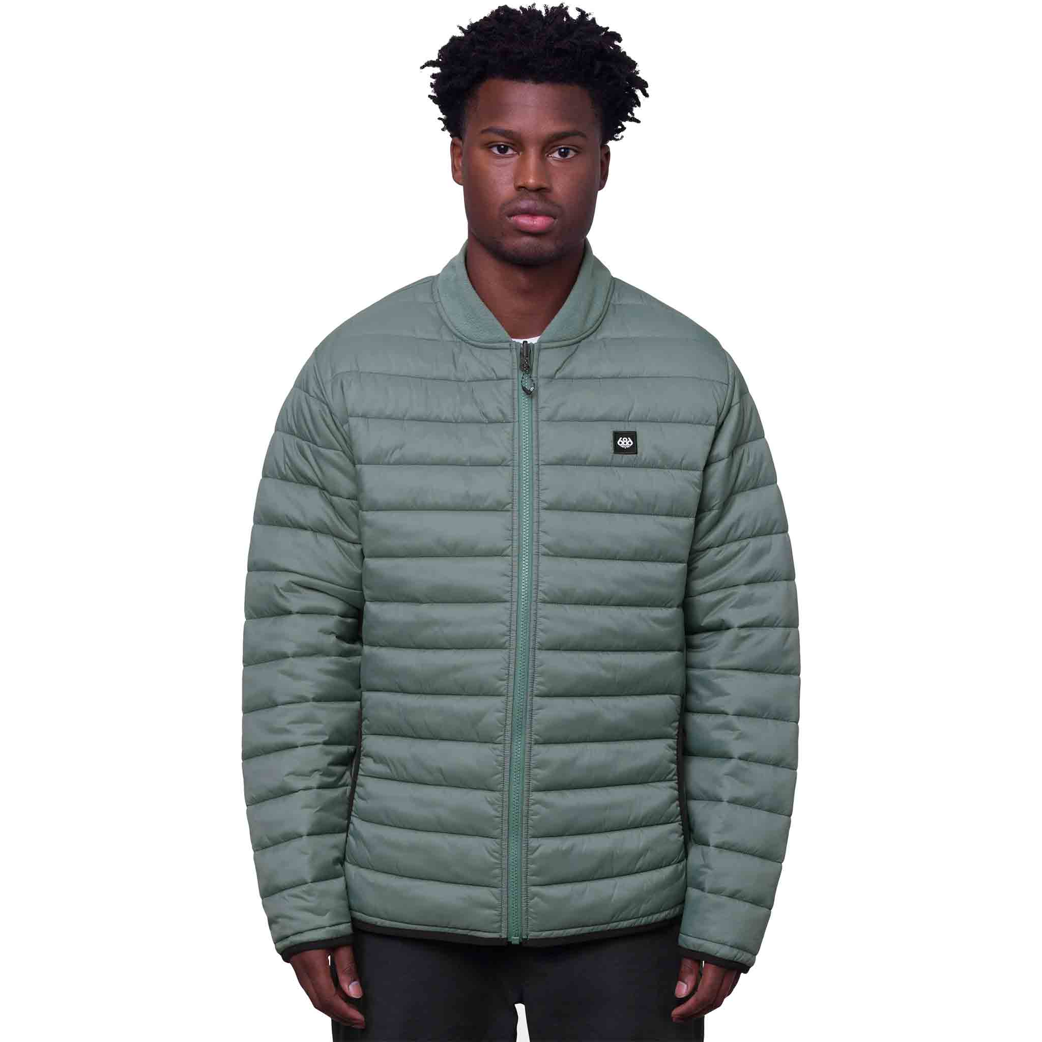 686 Thermal Puff Jacket Cypress Green Mens Snowboard Coat