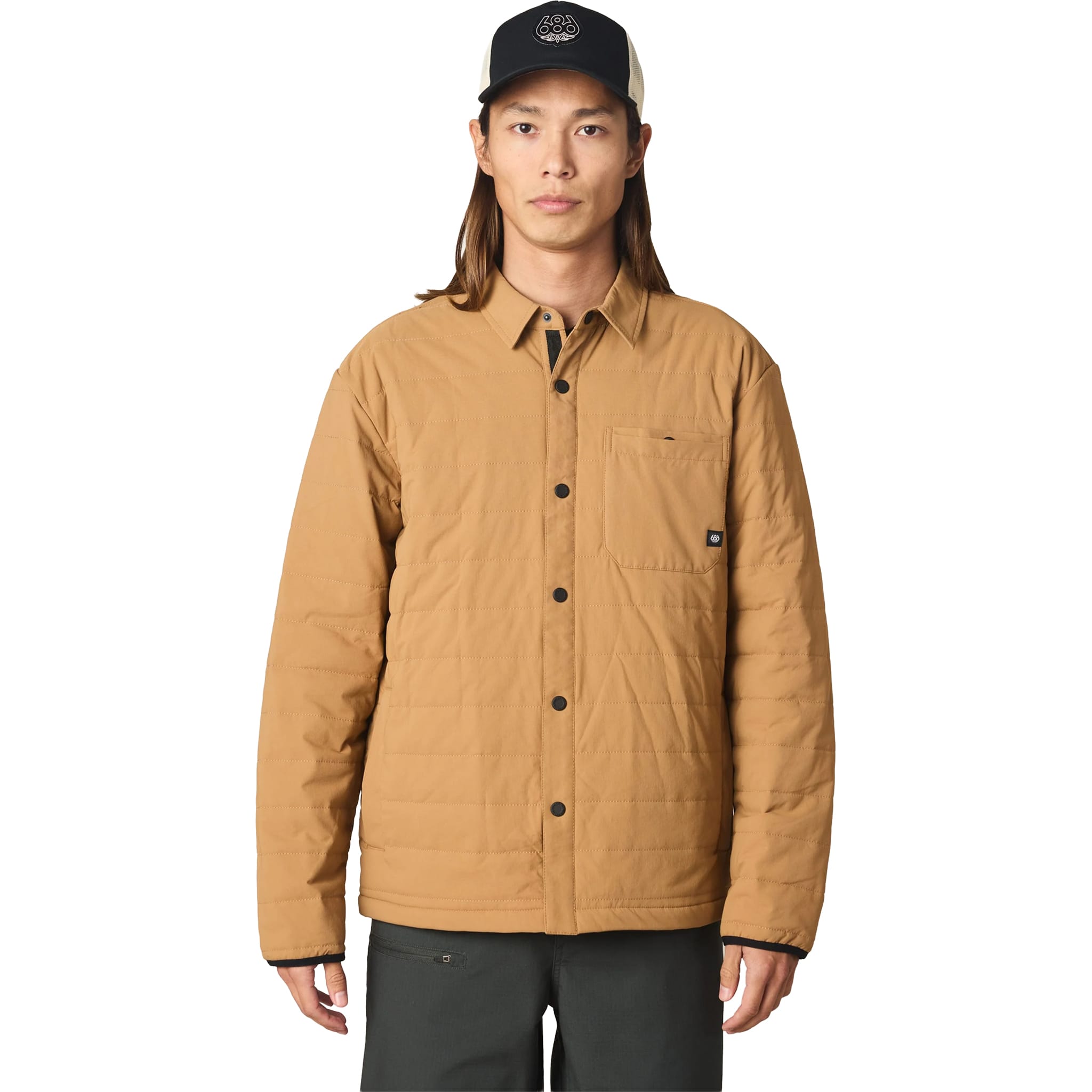 686 Thermaldry Insulated Shacket Caramel Casual Jackets