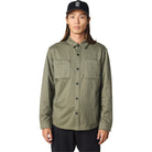 686 Whisper Knit Flannel Fatigue Green Button Up