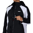 686 Women's Hologram Shell Jacket Black White Colorblock 2027 Womens Snowboard Jackets