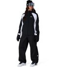 686 Women's Hologram Shell Jacket Black White Colorblock 2027 Womens Snowboard Jackets