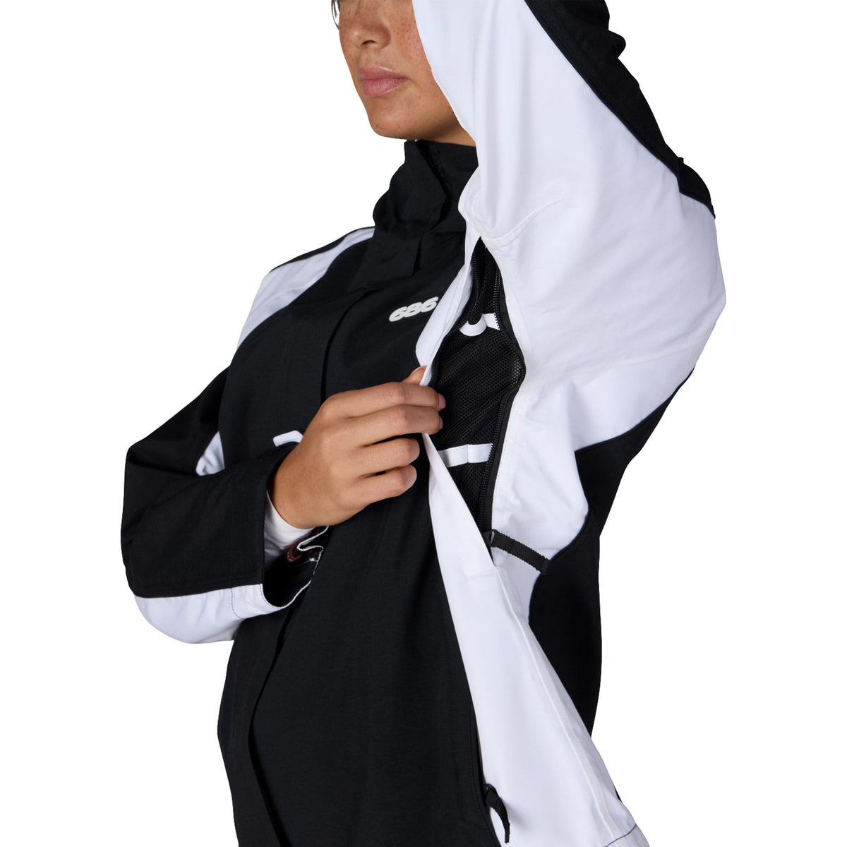 686 Women's Hologram Shell Jacket Black White Colorblock 2027 Womens Snowboard Jackets