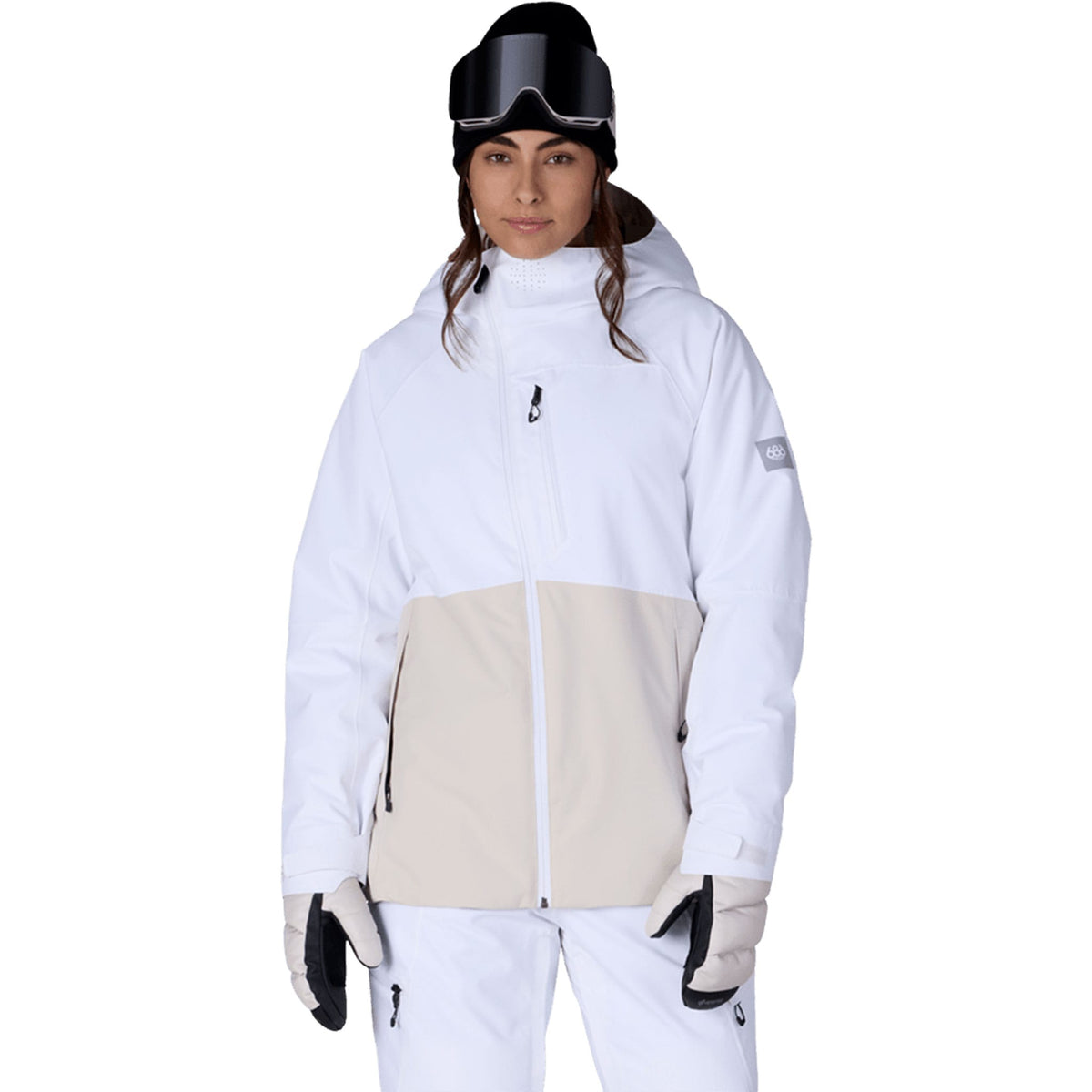 686 Women's Hydra Thermagraph Jacket White Colorblock 2027 Womens Snowboard Jackets