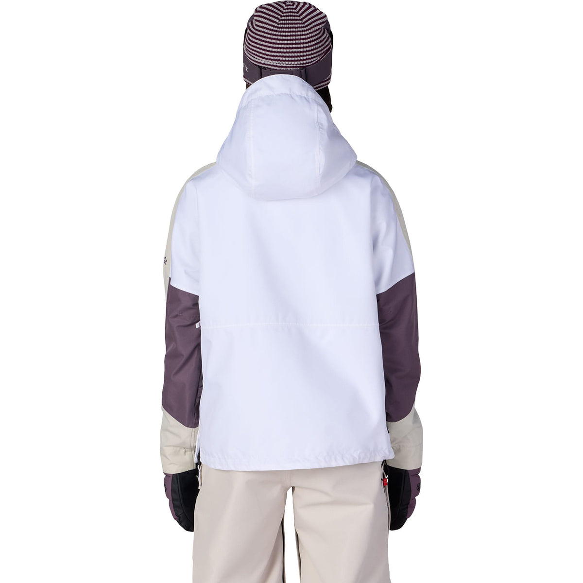 686 Women's Outline Shell Anorak White Colorblock 2027 Womens Snowboard Jackets