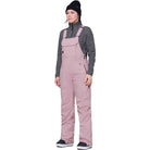 686 Womens Black Magic insulated Bib Dusty Mauve Geo Jacquard Women's Snowboard Pants