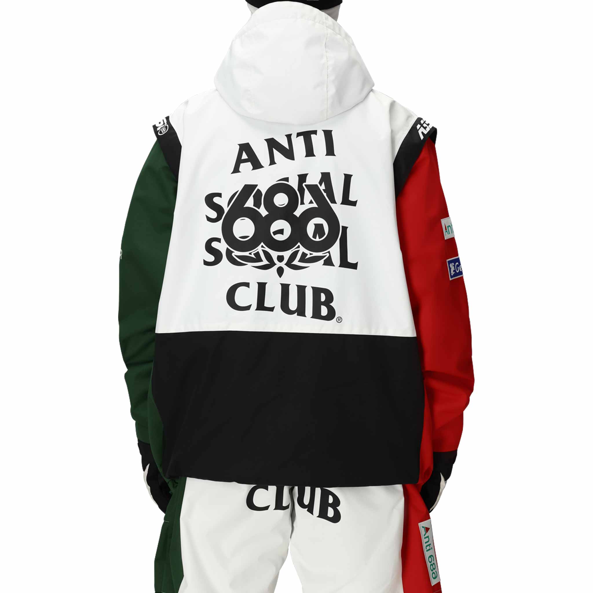 686 X ASSC F1 Shell Anorak White Colorblock 2026 Mens Snowboard Coat