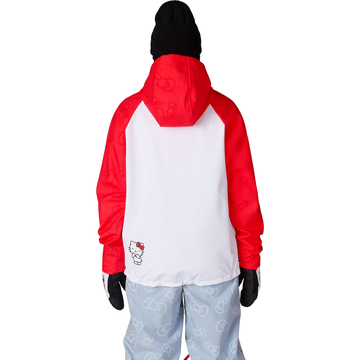 686 X Hello Kitty Women's Waterproof Hoody White Red 2027 Womens Snowboard Jackets