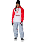 686 X Hello Kitty Women's Waterproof Hoody White Red 2027 Womens Snowboard Jackets
