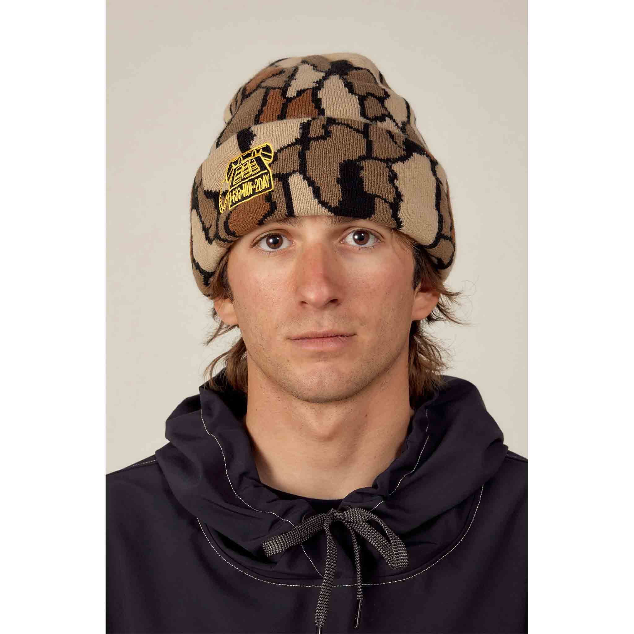 686 X HUF Beanie Bark Print Beanie