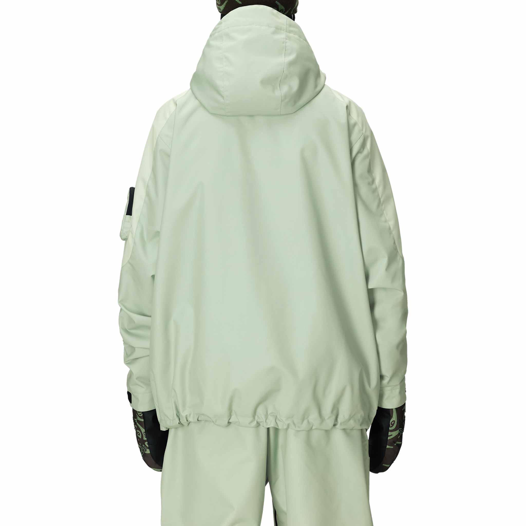 686 X Huf Double H Shell Jacket Huf Green Colorblock 2026 Mens Snowboard Coat