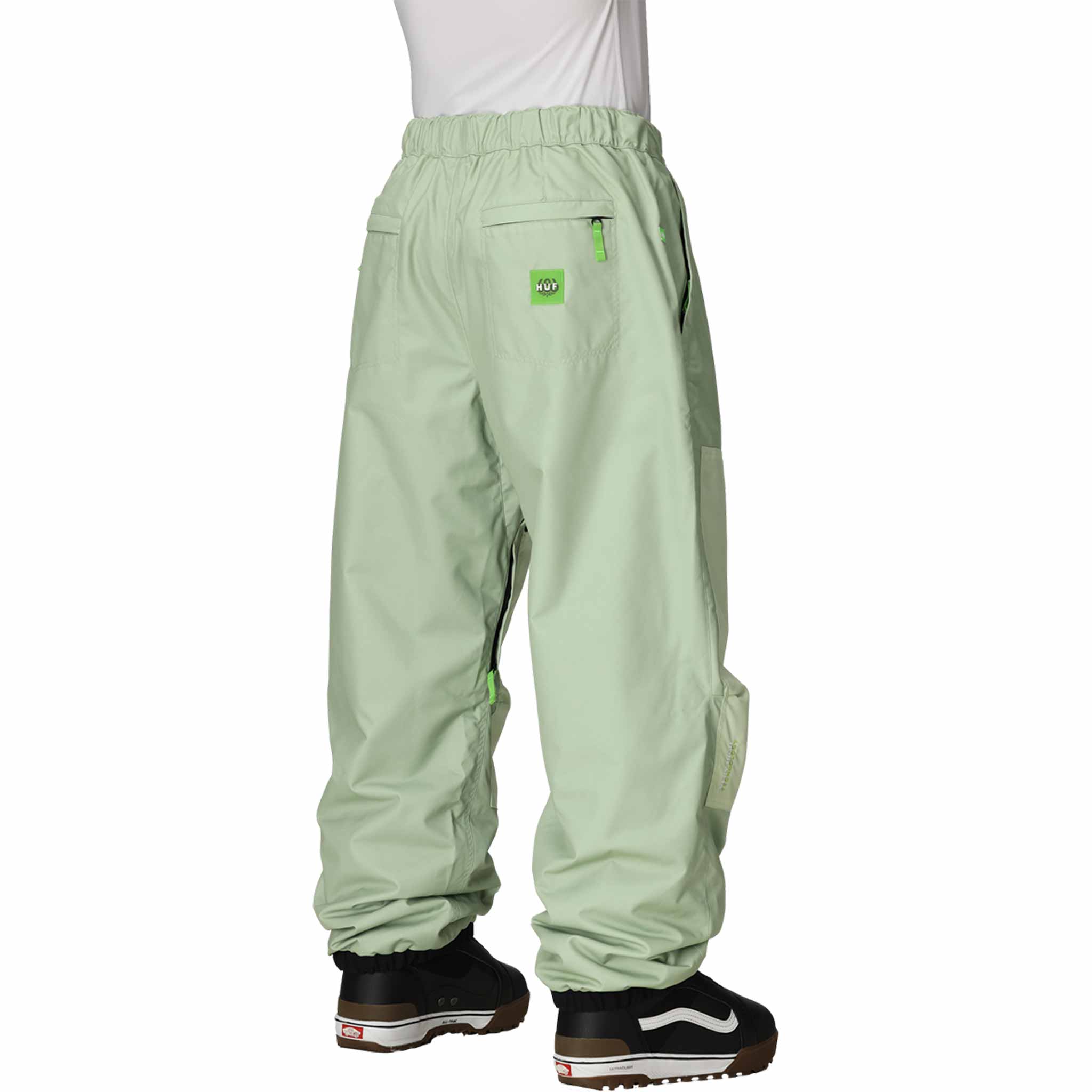 686 X Huf Double H Shell Pant Huf Green Colorblock 2026 Mens Snowboard Pants