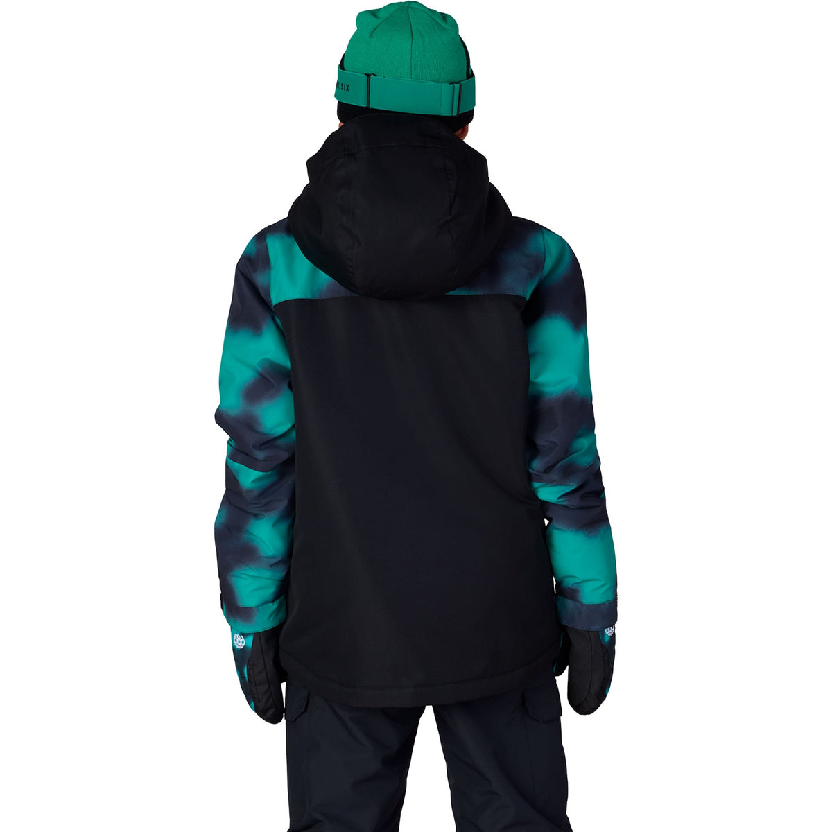 686 Youth Gateway Insulated Jacket Deep Green Dark Skies Colorblock 2027 Youth Jackets