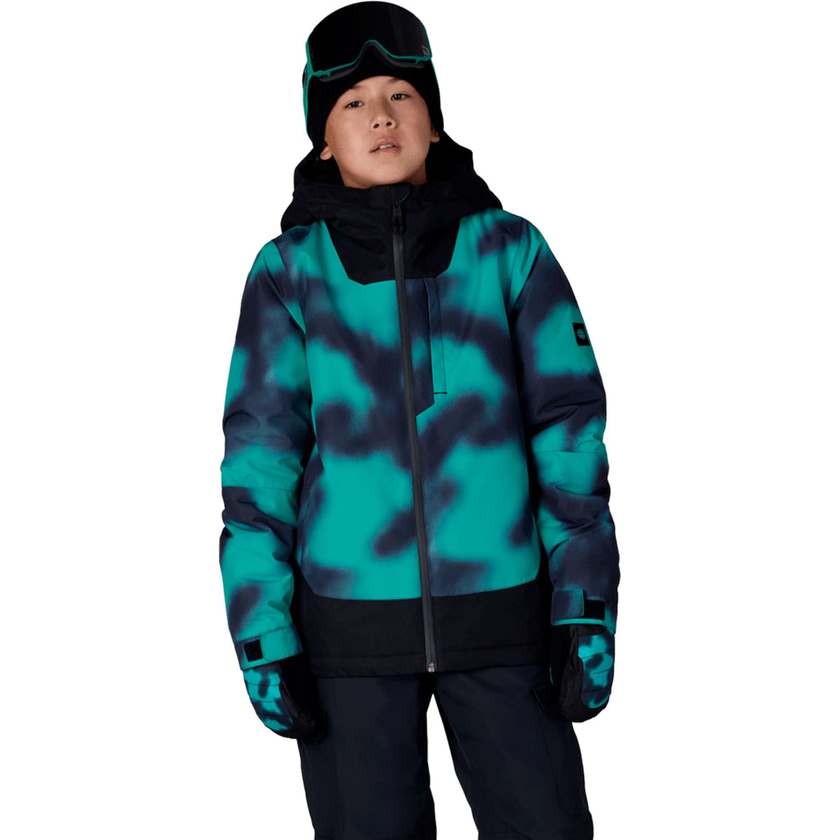 686 Youth Gateway Insulated Jacket Deep Green Dark Skies Colorblock 2027 Youth Jackets