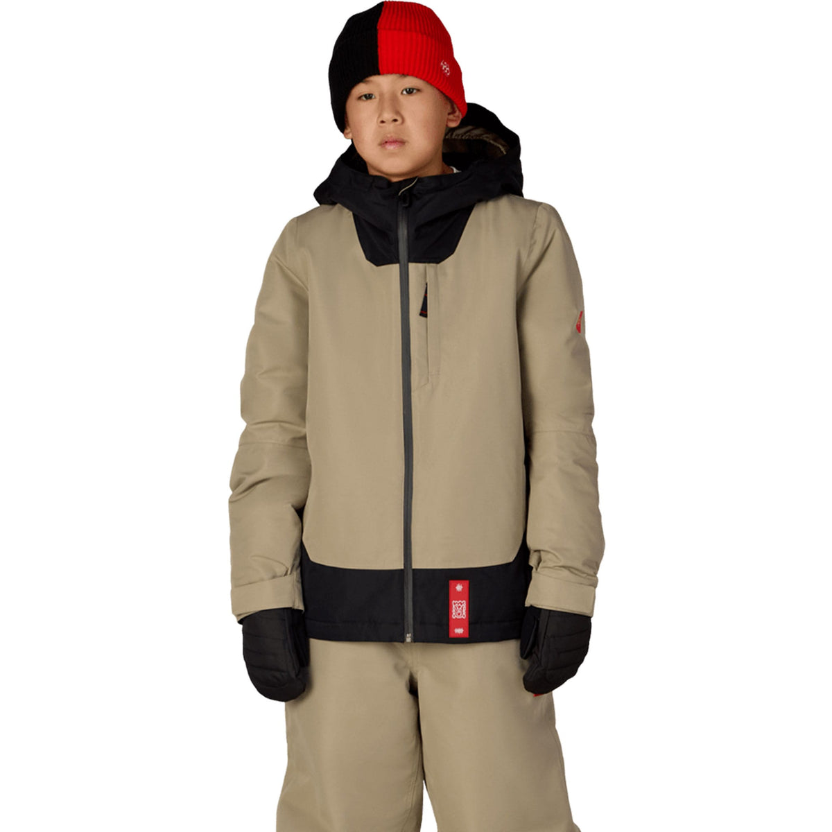 686 Youth Gateway Insulated Jacket Khaki Colorblock 2027 Youth Jackets