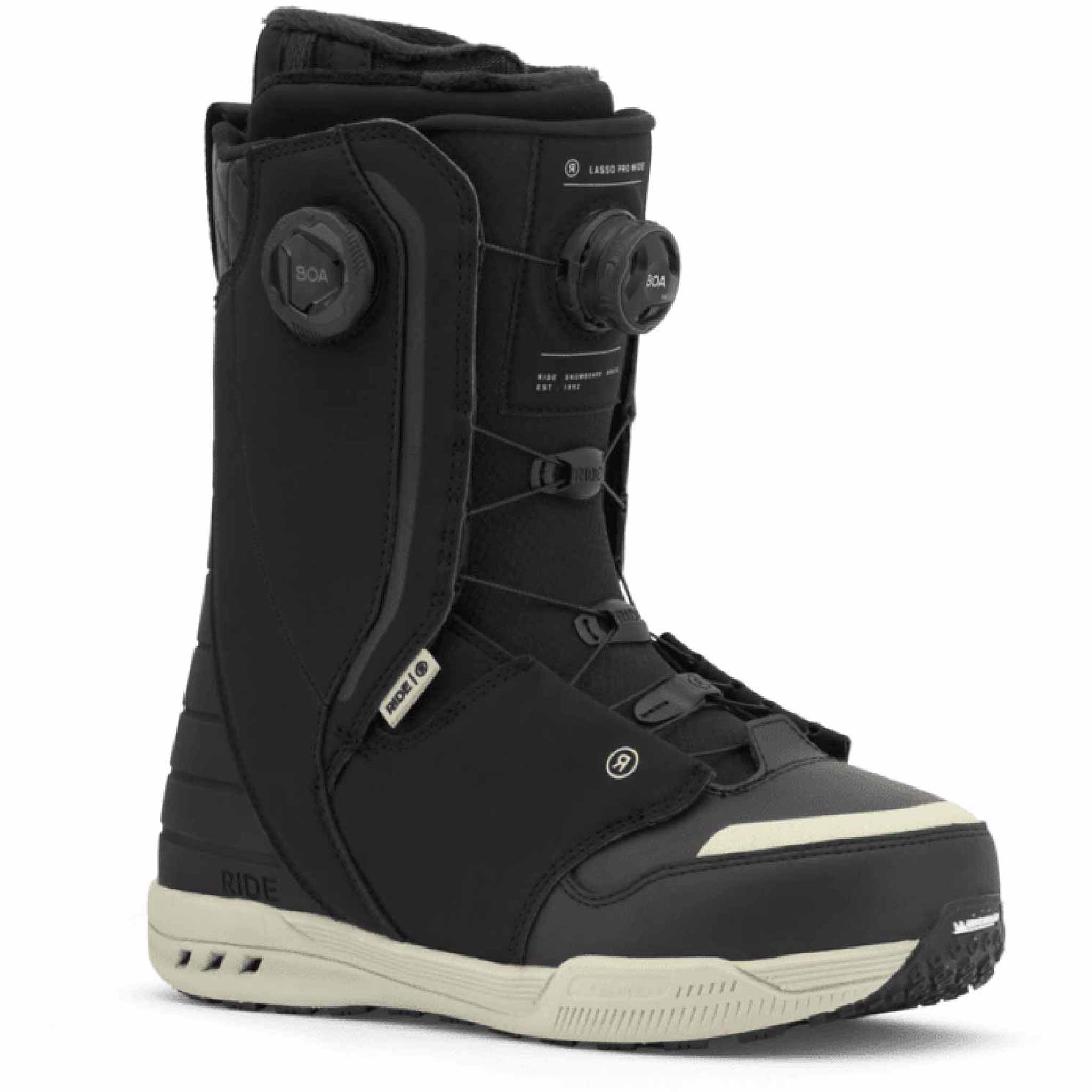 Ride Lasso Pro Wide Boa Snowboard Boot 2026 Black – Sanction Skate