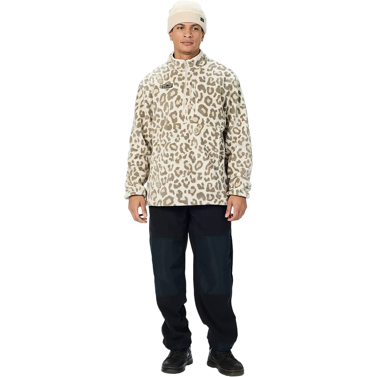 Airblaster Fleece Half Zip Moon Leopard 2027 Mens Thermal