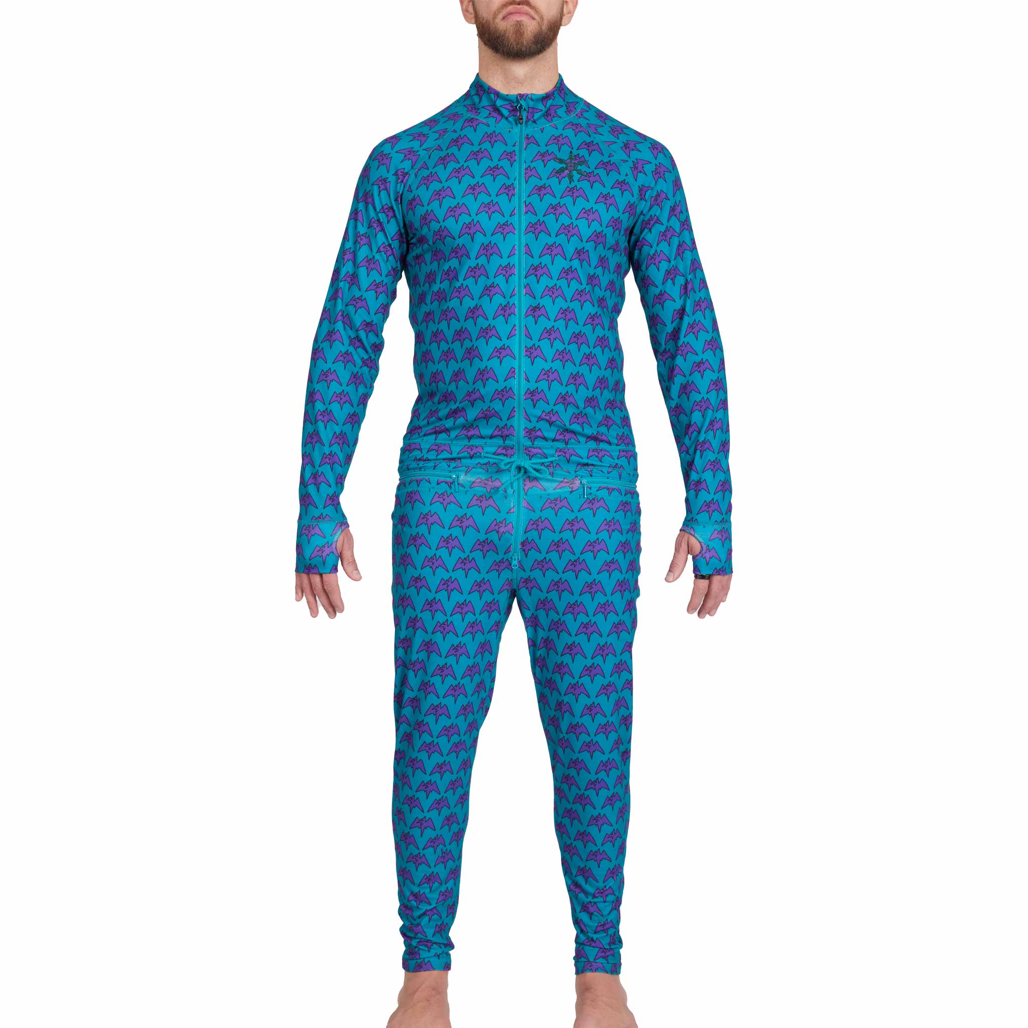 Airblaster Hoodless Ninja Suit Teal Terry 2026 Mens Thermal