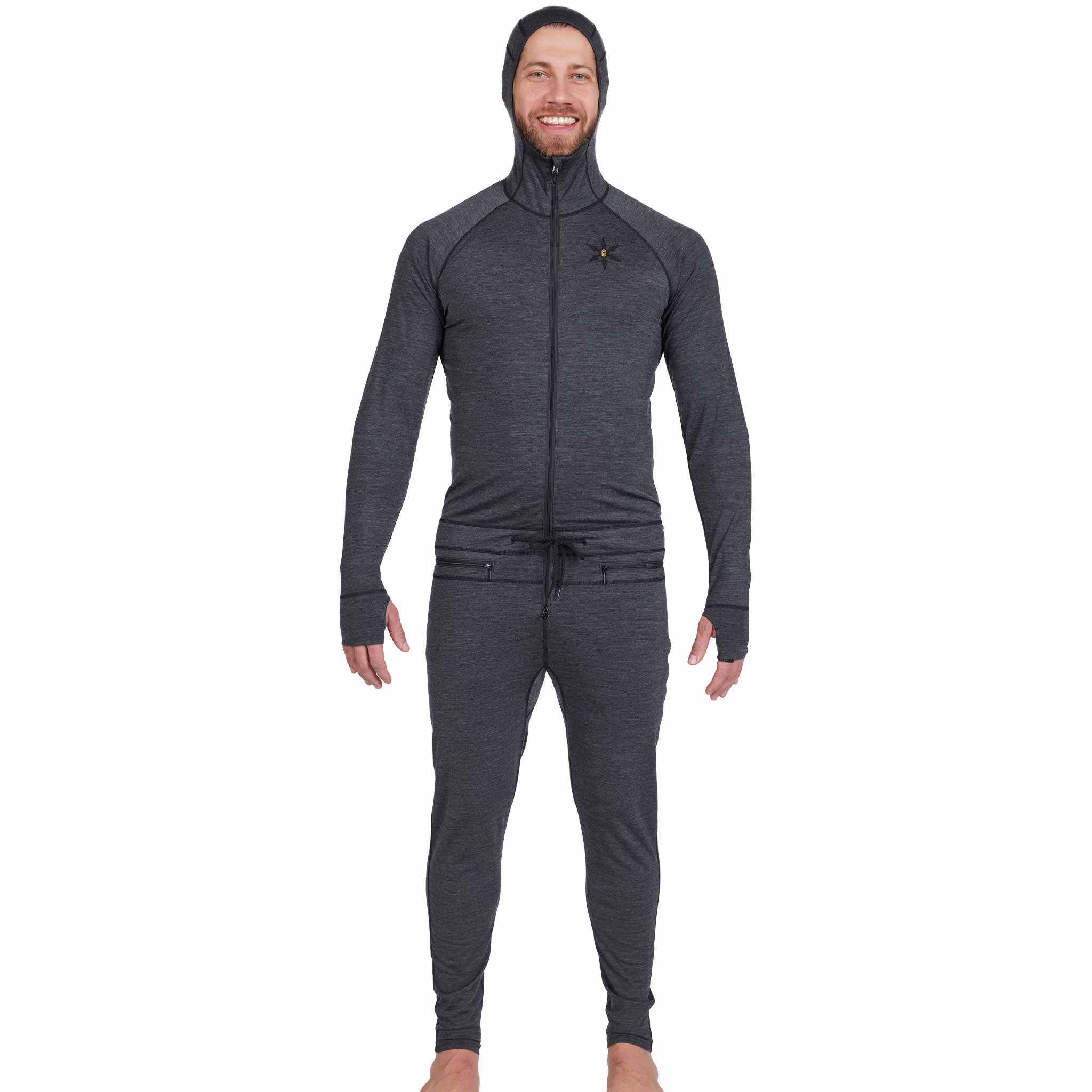 Airblaster Merino Ninja Suit Black – Mens Thermal - Sanction Skate