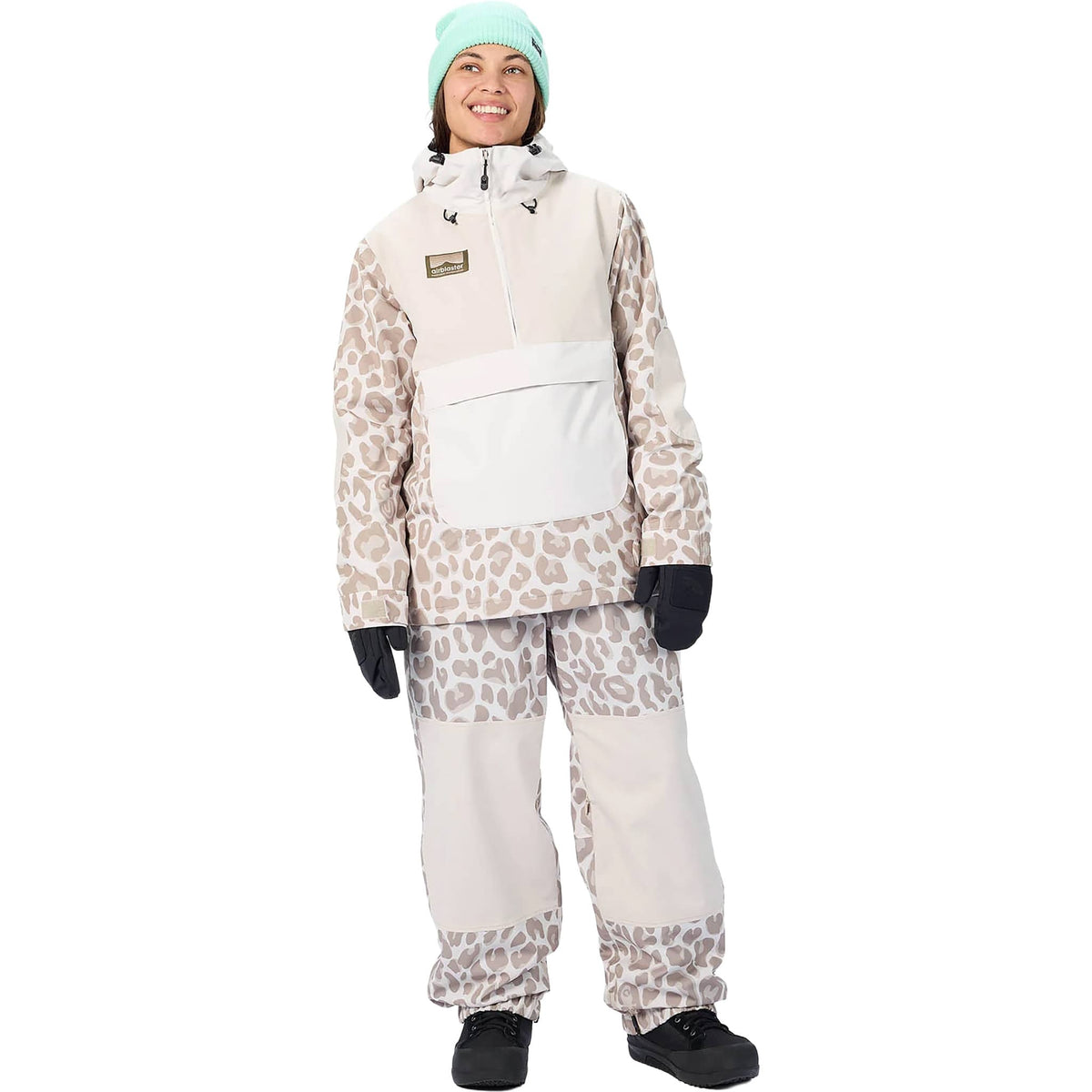 Airblaster Women's Trenchover Jacket Moon Leopard 2027 Womens Snowboard Jackets