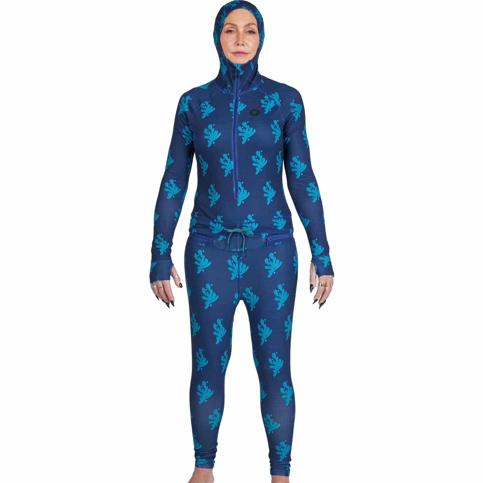 Airblaster Womens Classic Ninja Suit Midnight Sky Coral Womens Thermal