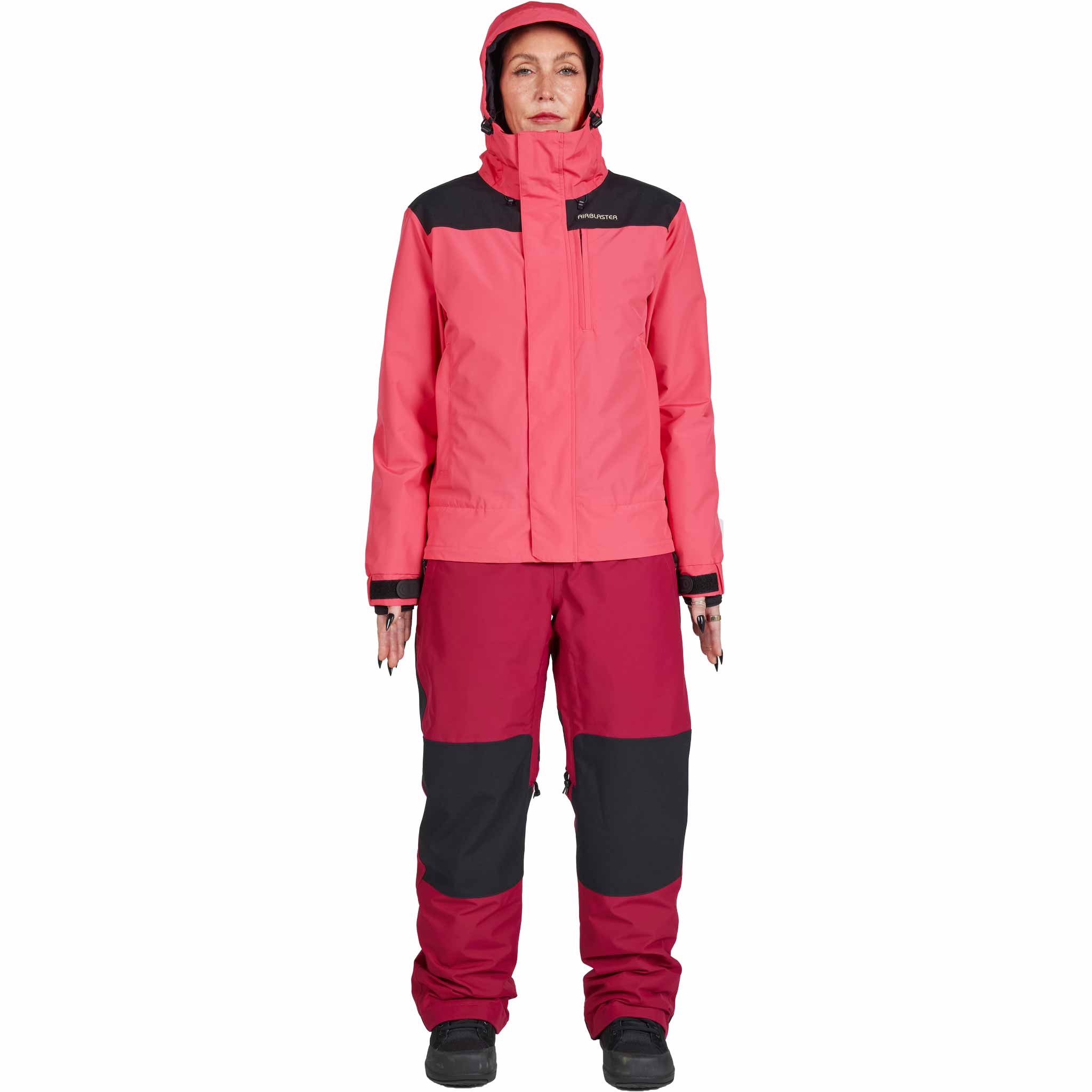 Airblaster Womens Insulated Freedom Suit Raspberry Womens Snowboard Jacket
