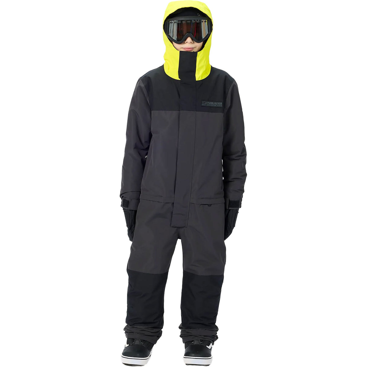 Airblaster Youth Freedom Suit Vintage Black Yellow 2027 Youth Jackets