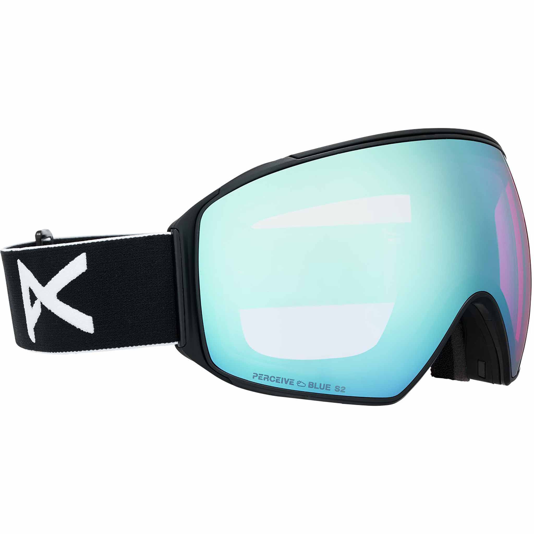 Anon M4 Toric Low Bridge Goggle + Bonus Lens + MFI Face Mask Black Perceive Variable Blue 2026 Goggles