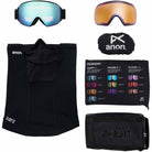 Anon M4 Toric Low Bridge Goggle + Bonus Lens + MFI Face Mask Black Perceive Variable Blue 2026 Goggles