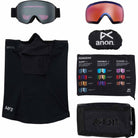 Anon M4 Toric Low Bridge Goggle + Bonus Lens + MFI Face Mask Smoke Perceive Sunny Onyx 2026 Goggles