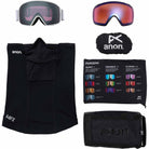 Anon M4 Toric Low Bridge Goggle + Bonus Lens + MFI Face Mask White Perceive Sunny Onyx 2026 Goggles
