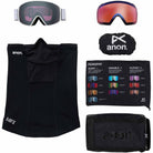 Anon M4S Toric Low Bridge Goggle + Bonus Lens + MFI Face Mask White Perceive Sunny Onyx 2026 Goggles